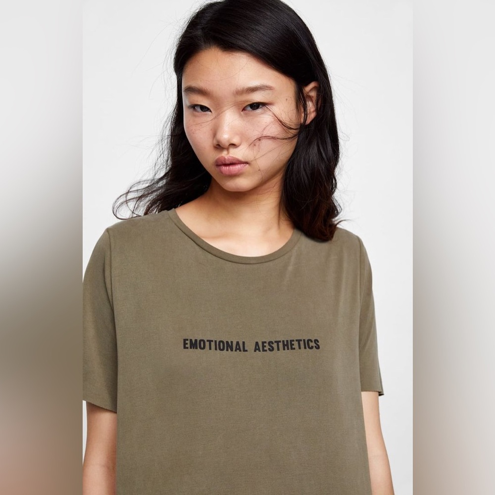 zara — women’s “emotional aesthetics” tee